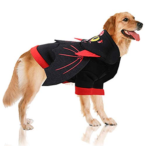 FJROnline Hunde-Halloween-Fledermaus-Kostüm für kleine und mittelgroße Hunde von FJROnline