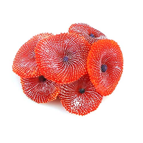 FJROnline Künstliche Korallenpflanze für Aquarien, Kunstharz, Unterwasserlandschaft, dekoratives Riff, Rot von FJROnline