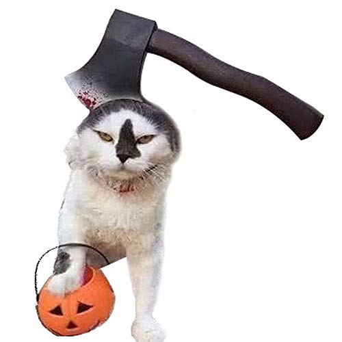 FJROnline Lustiges Halloween-Stirnband mit Katze, verstellbar, für Haustierpartys, Cosplay, Requisiten für Katzen und Welpen von FJROnline