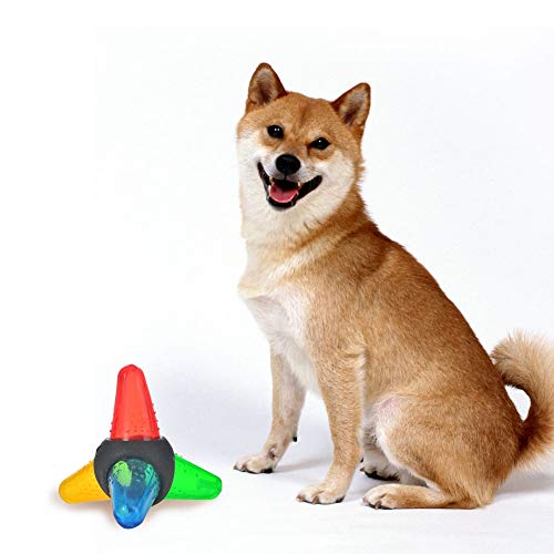 FJROnline Quietschendes Kauspielzeug für Hunde, unzerstörbar, springt aktiviert, interaktives Spielzeug für Welpen. von FJROnline