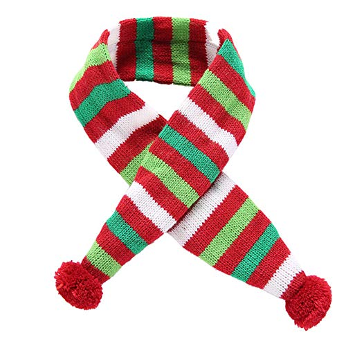 FJROnline Weihnachts-Schal für Hunde und Katzen, für den Winter, bunt gestreift von FJROnline