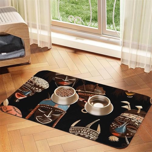 African Ritual Futternapf-Matte für Haustiere, saugfähig, PU-Leder, für Hunde und Katzen, schützt Böden, rutschfeste Gummi-Unterseite, leicht zu reinigen, 30 x 45 cm African Ritual Futternapf-Matte für Haustiere, saugfähig, PU-Leder, für Hunde und Katzen, schützt Böden, rutschfeste Gummi-Unterseite, leicht zu reinigen, 30 x 45 cm von FJWSLCH