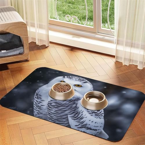 Arctic Owl Haustier-Futtermatte, saugfähig, PU-Leder, für Hunde und Katzen, schützt den Boden, rutschfeste Gummi-Unterseite, leicht zu reinigen, 30 x 45 cm Arctic Owl Haustier-Futtermatte, saugfähig, PU-Leder, für Hunde und Katzen, schützt den Boden, rutschfeste Gummi-Unterseite, leicht zu reinigen, 30 x 45 cm von FJWSLCH