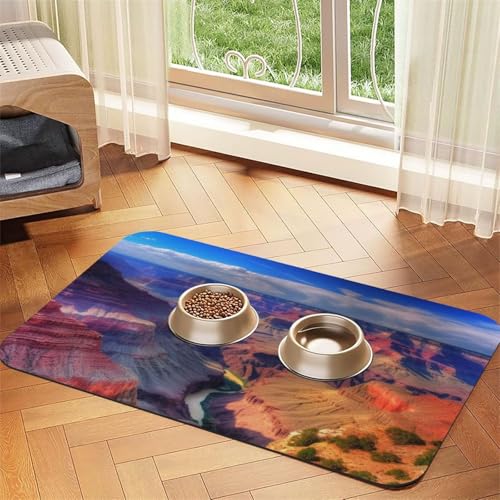 Beauty Grand Canyon Futtermatte für Haustiere, saugfähig, PU-Leder, für Hunde und Katzen, enthält verschüttete Flüssigkeiten, schützt Böden, rutschfeste Gummi-Unterseite, leicht zu reinigen, 40 x 60 Beauty Grand Canyon Futtermatte für Haustiere, saugfähig, PU-Leder, für Hunde und Katzen, enthält verschüttete Flüssigkeiten, schützt Böden, rutschfeste Gummi-Unterseite, leicht zu reinigen, 40 x 60 von FJWSLCH