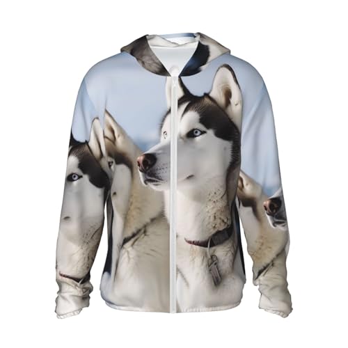 FJWSLCH Herren-Kapuzenjacke mit LSF 50+, langärmelig, für den Außenbereich, Husky, mit Reißverschluss, Schwarz, Größe L FJWSLCH Herren-Kapuzenjacke mit LSF 50+, langärmelig, für den Außenbereich, Husky, mit Reißverschluss, Schwarz, Größe L von FJWSLCH
