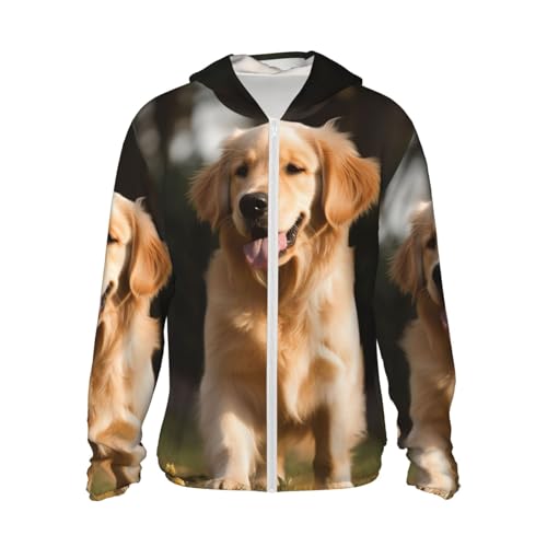 FJWSLCH Herren UPF 50+ Sonnenschutz Hoodie Jacke Langarm Outdoor Golden Retriever Hund Sonnenshirt für Frauen Reißverschluss Schwarz S FJWSLCH Herren UPF 50+ Sonnenschutz Hoodie Jacke Langarm Outdoor Golden Retriever Hund Sonnenshirt für Frauen Reißverschluss Schwarz S von FJWSLCH