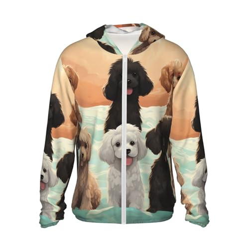 FJWSLCH Herren UPF 50+ Sonnenschutz Hoodie Jacke Langarm Outdoor Pudel Hunde Sonnenshirt für Frauen Reißverschluss Schwarz S FJWSLCH Herren UPF 50+ Sonnenschutz Hoodie Jacke Langarm Outdoor Pudel Hunde Sonnenshirt für Frauen Reißverschluss Schwarz S von FJWSLCH