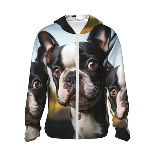 FJWSLCH Herren UPF 50+ Sonnenschutz Hoodie Jacke Langarm Outdoor Welpe Hund Boston Terrier Sonnenshirt für Frauen Reißverschluss, Schwarz, XXL FJWSLCH Herren UPF 50+ Sonnenschutz Hoodie Jacke Langarm Outdoor Welpe Hund Boston Terrier Sonnenshirt für Frauen Reißverschluss, Schwarz, XXL von FJWSLCH