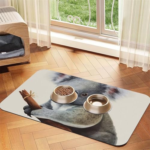Futtermatte für Haustiere, Koala und Schmetterling, saugfähig, PU-Leder, für Hunde und Katzen, schützt den Boden, rutschfeste Gummi-Unterseite, leicht zu reinigen, 30 x 45 cm Futtermatte für Haustiere, Koala und Schmetterling, saugfähig, PU-Leder, für Hunde und Katzen, schützt den Boden, rutschfeste Gummi-Unterseite, leicht zu reinigen, 30 x 45 cm von FJWSLCH