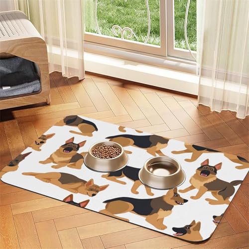 Futtermatte für Hunde und Katzen, saugfähig, PU-Leder, schützt den Boden, rutschfeste Gummi-Unterseite, leicht zu reinigen, 40 x 60 cm Futtermatte für Hunde und Katzen, saugfähig, PU-Leder, schützt den Boden, rutschfeste Gummi-Unterseite, leicht zu reinigen, 40 x 60 cm von FJWSLCH