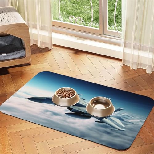 Futternapf-Matte für Haustiere, saugfähiges PU-Leder, für Hunde und Katzen, schützt den Boden, rutschfeste Gummi-Unterseite, leicht zu reinigen, 40 x 60 cm Futternapf-Matte für Haustiere, saugfähiges PU-Leder, für Hunde und Katzen, schützt den Boden, rutschfeste Gummi-Unterseite, leicht zu reinigen, 40 x 60 cm von FJWSLCH