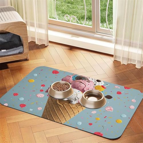 Sweet Ice Haustier-Futtermatte, saugfähig, PU-Leder, für Hunde und Katzen, schützt den Boden, rutschfeste Gummi-Unterseite, leicht zu reinigen, 30 x 45 cm Sweet Ice Haustier-Futtermatte, saugfähig, PU-Leder, für Hunde und Katzen, schützt den Boden, rutschfeste Gummi-Unterseite, leicht zu reinigen, 30 x 45 cm von FJWSLCH