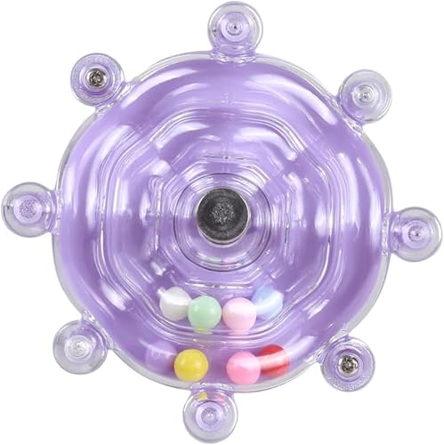 Lustiges, rotierendes Papageienrad, verschleißfestes und leises interaktives Spielzeug, hängende Papageienkäfig-Dekoration, gelber Beißkäfig (4 Farben erhältlich) von FKGQWZETK