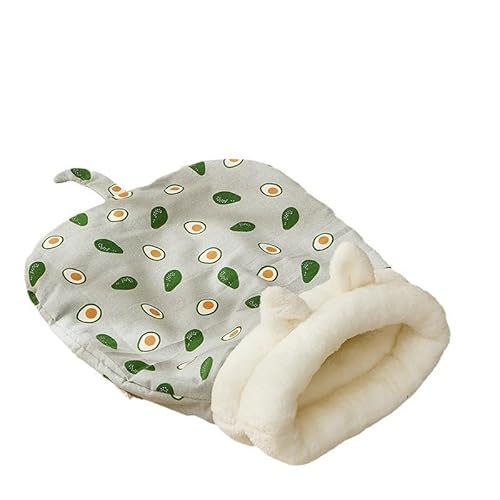 FKNOIJPVN Hundebett für Katzen & Welpen, Warmes Schlafsack, Weiches Baumwoll- & Leinenmaterial, Halboffenes Design, Winter Katzenbett, Tiefschlafdecke, Ideal für Haustiere, 55x45cm, 260g von FKNOIJPVN