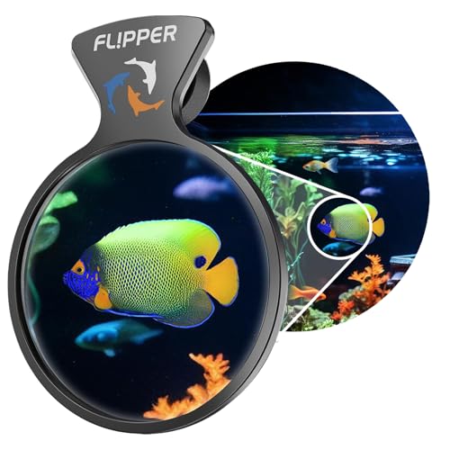 FL!PPER DeepSee Aquarium Lupe Magnetic Viewer - Fish Tank Lupe - Magnetische Lupe ideal für Fotografie - Flipper Fischtank Zubehör 7,6 cm Nano von FL!PPER