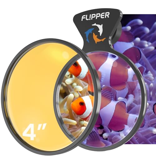FL!PPER DeepSee Orangenfilter – Orangenfilterlinse für DeepSee magnetische Lupe – farbige Aquarium-Lupe für Korallenfotografie – Flipper Aquarium-Zubehör, 10,2 cm von FL!PPER