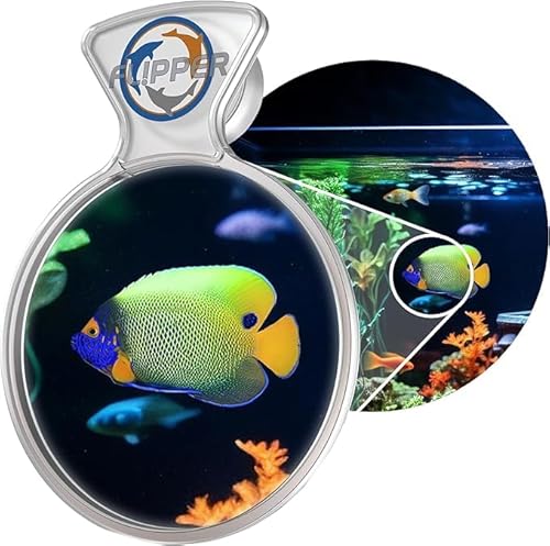 FL!PPER DeepSee 10,2 cm Viewer – klare Linse und magnetische Lupe für Aquarien – Aquarium-Lupe für Korallenriff-Aquarium – magnetische Lupe ideal für Fotografie (klar, STD 10,2 cm) von FL!PPER