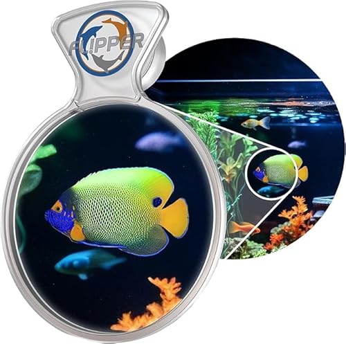 FL!PPER Flipper DeepSee 10,2 cm Viewer – Filter klare Linse und magnetische Lupe für Aquarien – Aquarium-Lupe für Korallenriff-Aquarium – magnetische Lupe ideal für Fotografie – transparent von FL!PPER
