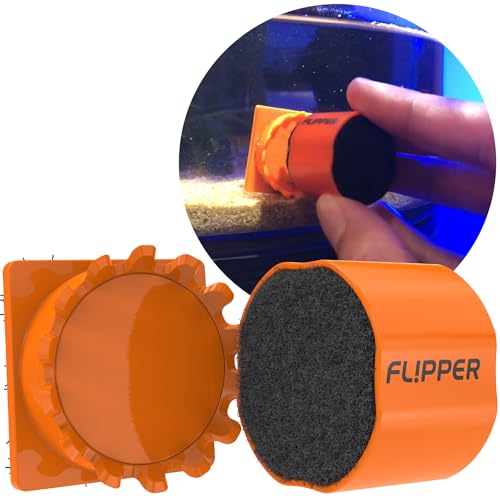 FL!PPER Flipper Pico 2-in-1 Magnetischer Algenschrubber für Aquarien, Orange von FL!PPER