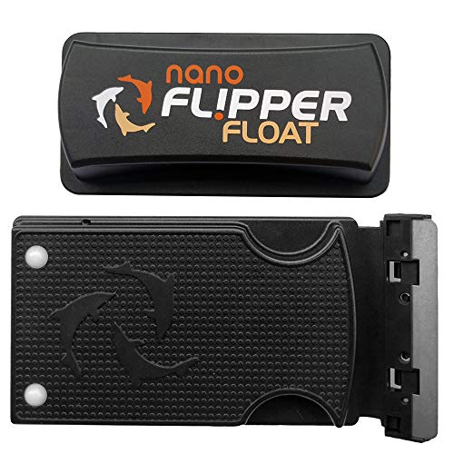 FL!PPER Flipper Cleaner Float,2-in-1 schwimmender magnetischer Aquarium-Glasreiniger,Fisch Tank Algenreiniger,Scrubber & Scraper Aquarium Reinigungswerkzeuge,Schwimmender Fisch Tank Reiniger Nano von FL!PPER