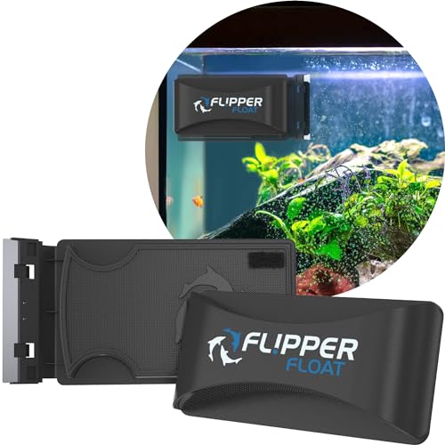 FL!PPER Flipper Cleaner Float,2-in-1 schwimmender magnetischer Aquarium-Glasreiniger,Fisch Tank Algenreiniger,Scrubber & Scraper Aquarium Reinigungswerkzeuge,Schwimmender Fisch Tank Reiniger Standard von FL!PPER