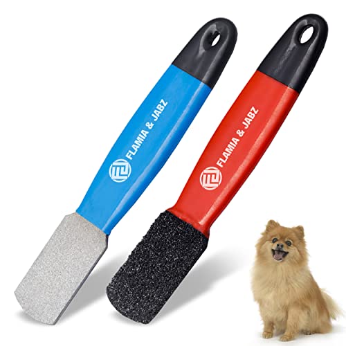 FLAMIA & JABZ Abisolieren Metallstein Diamantkante für Hunde, Katzen & Haustiere mit Kunststoffgriff (2 Stück grob & fein) FLAMIA & JABZ Abisolieren Metallstein Diamantkante für Hunde, Katzen & Haustiere mit Kunststoffgriff (2 Stück grob & fein) von FLAMIA & JABZ