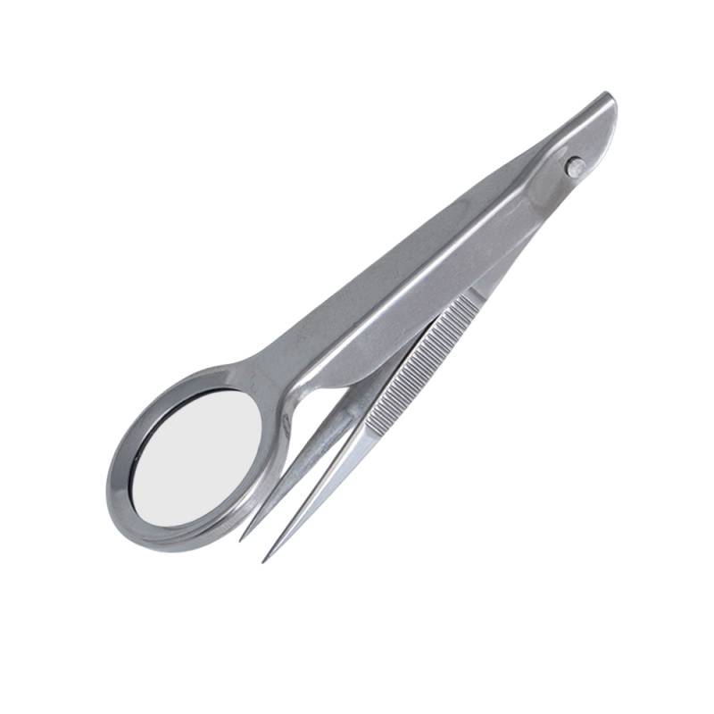 FLAMINGO™ Pinzette mit Lupe Lookie silber, Länge: ca. 9,5 cm von FLAMINGO™