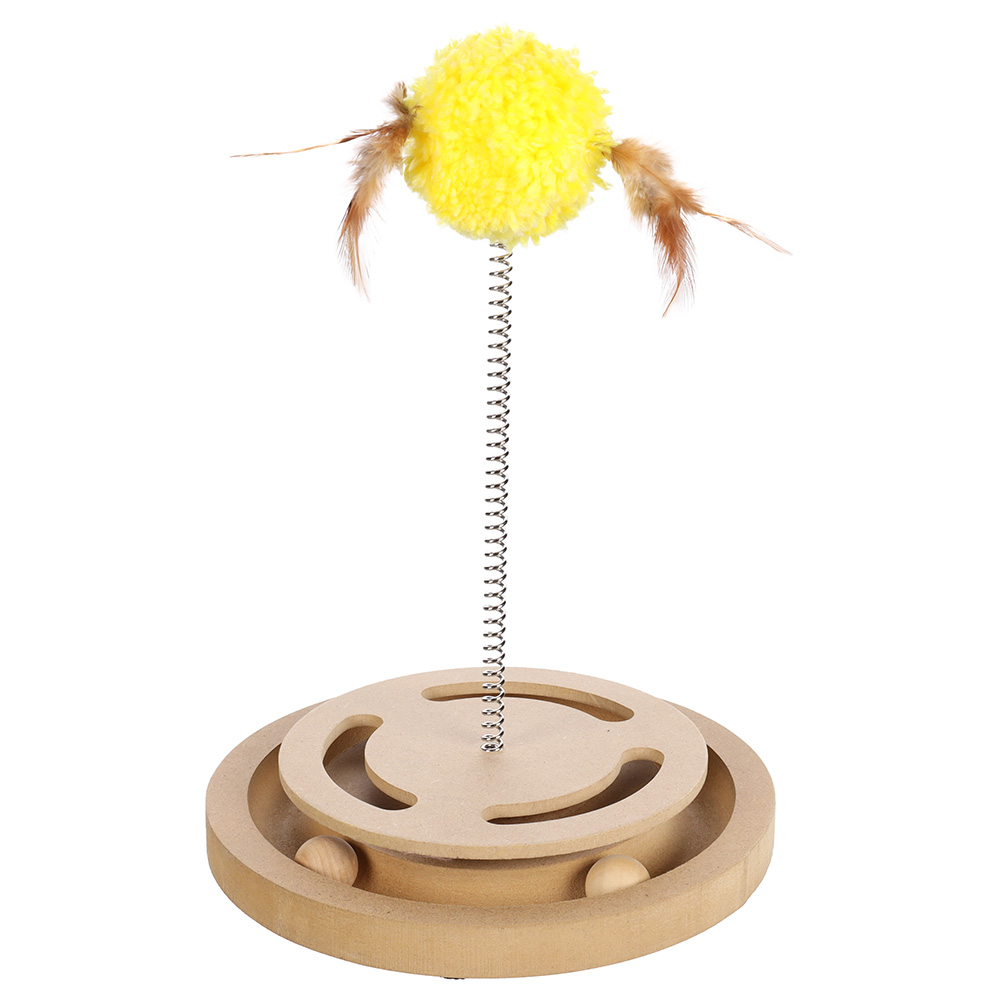 Flamingo Katzenspielzeug Kitty Brain Train mit Federn - 1 Stück Flamingo Katzenspielzeug Kitty Brain Train mit Federn - 1 Stück von FLAMINGO