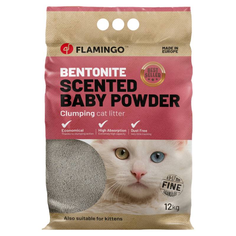 Flamingo Katzenstreu Babypuder - Sparpaket: 2 x 12 kg von FLAMINGO
