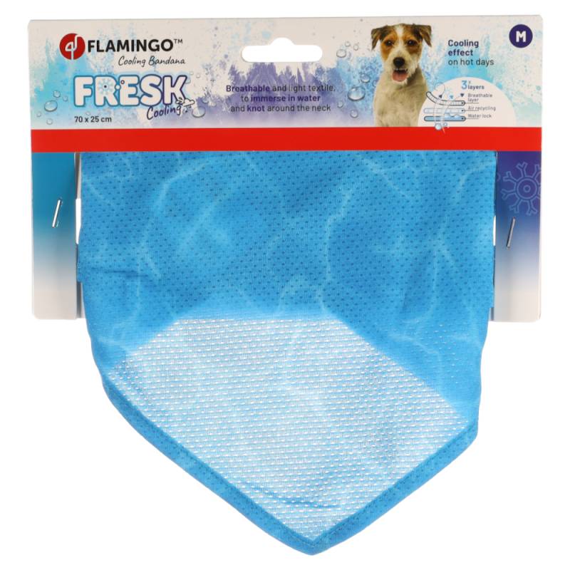 Flamingo Kühlendes Bandana Fresk Inou, blau - Größe M: L 70 x B 25 cm von FLAMINGO