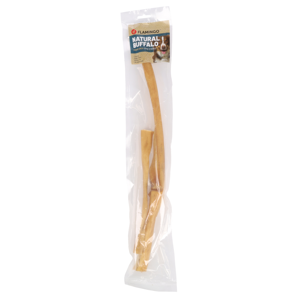 Flamingo Natur Snack Büffelkopfhaut - Sparpaket: 2 x 100 g (50 cm) von FLAMINGO