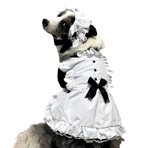 FLAdorepet Dienstmädchen-Kostüm für große Hunde mit Stirnband, Halloween-Kostüm, Outfits für extra große Rassen, Hunde, Mädchen, Welpen, Weihnachten, Urlaub, Hochzeit, Prinzessinnenkleid (schwarz, FLAdorepet Dienstmädchen-Kostüm für große Hunde mit Stirnband, Halloween-Kostüm, Outfits für extra große Rassen, Hunde, Mädchen, Welpen, Weihnachten, Urlaub, Hochzeit, Prinzessinnenkleid (schwarz, von FLAdorepet
