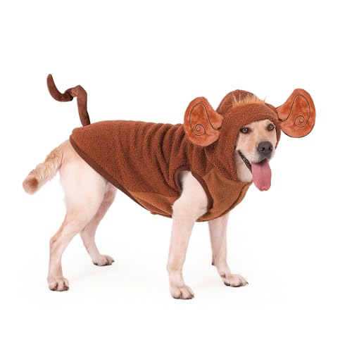 FLAdorepet Halloween-Kostüm für kleine und große Rassen, warmer Wintermantel, lustige Katzenkleidung, Kapuzenpullover für Labrador, Bulldogge, Chihuahua, Yorkie (3XL) von FLAdorepet
