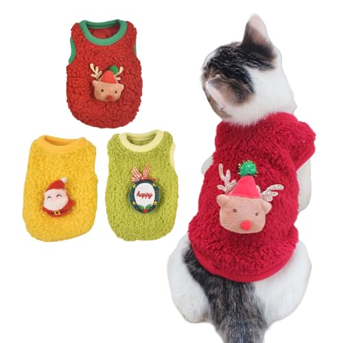 FLAdorepet Weihnachtliche Teetasse für Hunde und Katzen, Größe XXS für Chihuahua, Yorkie, warm, Fleece, Welpen, Haustierkleidung, Pullover, Hemd, Weste für kleine Neugeborene, extra kleine Hunde FLAdorepet Weihnachtliche Teetasse für Hunde und Katzen, Größe XXS für Chihuahua, Yorkie, warm, Fleece, Welpen, Haustierkleidung, Pullover, Hemd, Weste für kleine Neugeborene, extra kleine Hunde von FLAdorepet