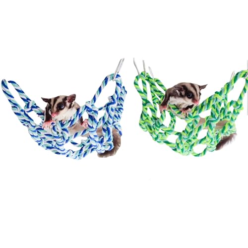 FLAdorepet Zuckergleiter, Rattenspielzeug zum Klettern/Trainieren/Dschungelerkundung, Eichhörnchen, Frettchen, hängendes Baumwollseilnetz, Spielzeug, Hamster, Meerschweinchen, Hängematte, FLAdorepet Zuckergleiter, Rattenspielzeug zum Klettern/Trainieren/Dschungelerkundung, Eichhörnchen, Frettchen, hängendes Baumwollseilnetz, Spielzeug, Hamster, Meerschweinchen, Hängematte, von FLAdorepet