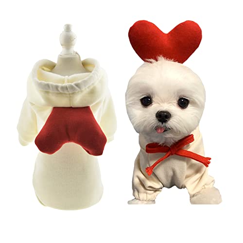 Valentinstags-Hundekostüm, rotes Herz, Hoodie für Hunde und Katzen, Pullover für Geburtstag, Muttertag, Weihnachten, Urlaubskleidung für Chihuahua, Yorkie, Pudel, Größe L, Rot Valentinstags-Hundekostüm, rotes Herz, Hoodie für Hunde und Katzen, Pullover für Geburtstag, Muttertag, Weihnachten, Urlaubskleidung für Chihuahua, Yorkie, Pudel, Größe L, Rot von FLAdorepet