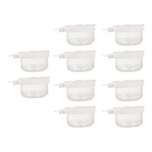 FLCPJGV 10 Stücke Futterspender Vogelfutterschale Hängende Vogelfutterstation Papagei Wasserspender Tasse für Tauben von FLCPJGV
