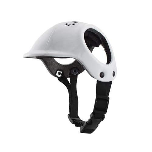 FLCPJGV Haustierhelm, Haustierhelm für Hunde und Katzen, Doppelloch-Design, Hartkappe, Fahrradkappe für Zwergspitz, Chihuahua, Yorkshire Terrier, Mops, Corgi, Weiß FLCPJGV Haustierhelm, Haustierhelm für Hunde und Katzen, Doppelloch-Design, Hartkappe, Fahrradkappe für Zwergspitz, Chihuahua, Yorkshire Terrier, Mops, Corgi, Weiß von FLCPJGV