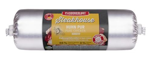 Amazon Edition: Fleischeslust Steakhouse Huhn pur sensitives Ergänzungsfutter (14x500g) von FLEISCHESLUST NATÜRLICH ARTGERECHT