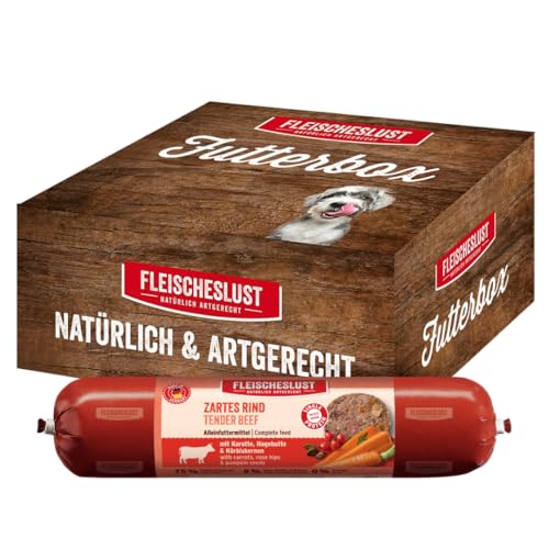 Fleischeslust Futterbox gemischtes Sortiment alte Rezeptur Alleinfutter (6x800g) von FLEISCHESLUST NATÜRLICH ARTGERECHT