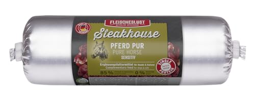 Steakhouse Pferd pur sensitives Ergänzungsfutter (14x500g) von FLEISCHESLUST NATÜRLICH ARTGERECHT