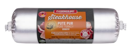 Steakhouse Pute pur sensitives Ergänzungsfutter (14x500g) von FLEISCHESLUST NATÜRLICH ARTGERECHT
