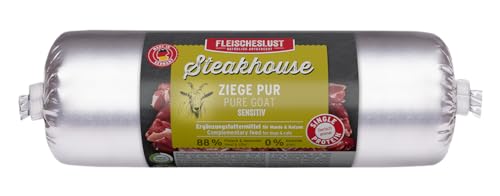 Steakhouse Ziege pur sensitives Ergänzungsfutter (14x500g) von FLEISCHESLUST NATÜRLICH ARTGERECHT