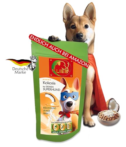 100% Kokos, getreidefreie Kokoschips, Hundeflocken, Hundefutter- Naturprodukt für Hunde, barfen, Hundeleckerli, entwurmend, für Training • Snack • Barf • Vitalität und Gesundheit von FLIEB
