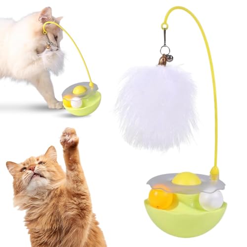 FLKWOP Interaktives Katzenfederspielzeug, 2025 verbessertes interaktives Katzenspielzeug für Indoor-Katzen, Teaser Katzenminze-Spielzeug für Kätzchen, Katzen FLKWOP Interaktives Katzenfederspielzeug, 2025 verbessertes interaktives Katzenspielzeug für Indoor-Katzen, Teaser Katzenminze-Spielzeug für Kätzchen, Katzen von FLKWOP