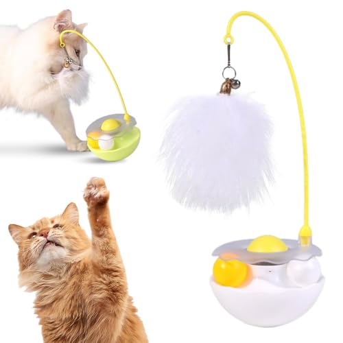 FLKWOP Interaktives Katzenfederspielzeug, 2025 verbessertes interaktives Katzenspielzeug für Indoor-Katzen, Teaser Katzenminze-Spielzeug für Kätzchen, Katzen FLKWOP Interaktives Katzenfederspielzeug, 2025 verbessertes interaktives Katzenspielzeug für Indoor-Katzen, Teaser Katzenminze-Spielzeug für Kätzchen, Katzen von FLKWOP