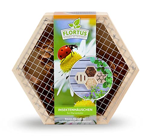 FLORTUS Insektenhotel Marienkäfer | naturbelassenes Marienkäferhaus 15 x 13 x 6 cm | Ladybug Haus für den Garten | Natürlich Blattläuse bekämpfen FLORTUS Insektenhotel Marienkäfer | naturbelassenes Marienkäferhaus 15 x 13 x 6 cm | Ladybug Haus für den Garten | Natürlich Blattläuse bekämpfen von FLORTUS Freude an Vielfalt