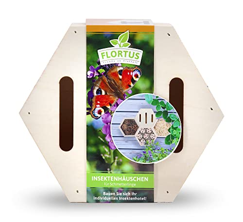 FLORTUS Insektenhotel Schmetterling | naturbelassenes Schmetterlingshaus 15 x 13 x 6 cm | Insektenhotels für den Garten | Schmetterlingsgarten FLORTUS Insektenhotel Schmetterling | naturbelassenes Schmetterlingshaus 15 x 13 x 6 cm | Insektenhotels für den Garten | Schmetterlingsgarten von FLORTUS Freude an Vielfalt