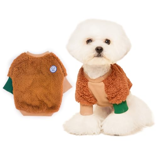 FLOT Designer-Hunde-Fleecepullover, flauschig und warm für kaltes Wetter, hochwertige Materialien, maßgeschneiderte Passform, entworfen und hergestellt in Korea, Größe L von FLOT