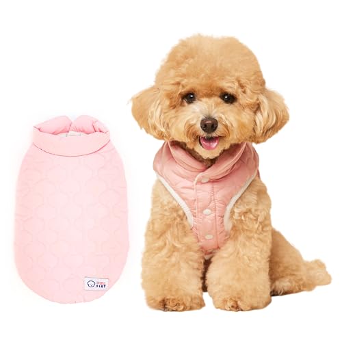 FLOT Designer-Hunde-Pufferweste, leicht, warm, bequem, Premium-Materialien, maßgeschneiderte Passform, entworfen und hergestellt in Korea, Größe L von FLOT